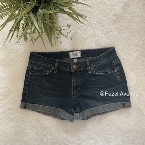 Jean Shorts Paige Dark Wash Cuffed Jimmy Jimmy Shorts Sz 26